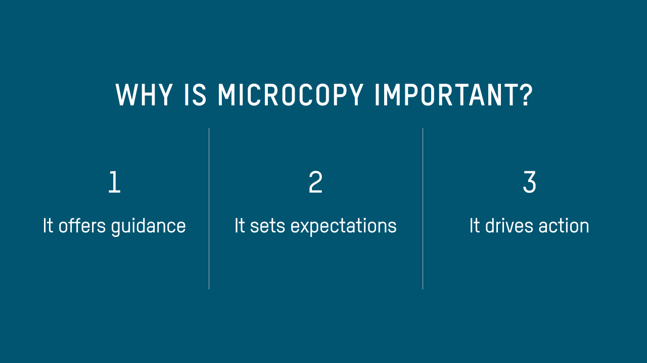 Why is microcopy important?