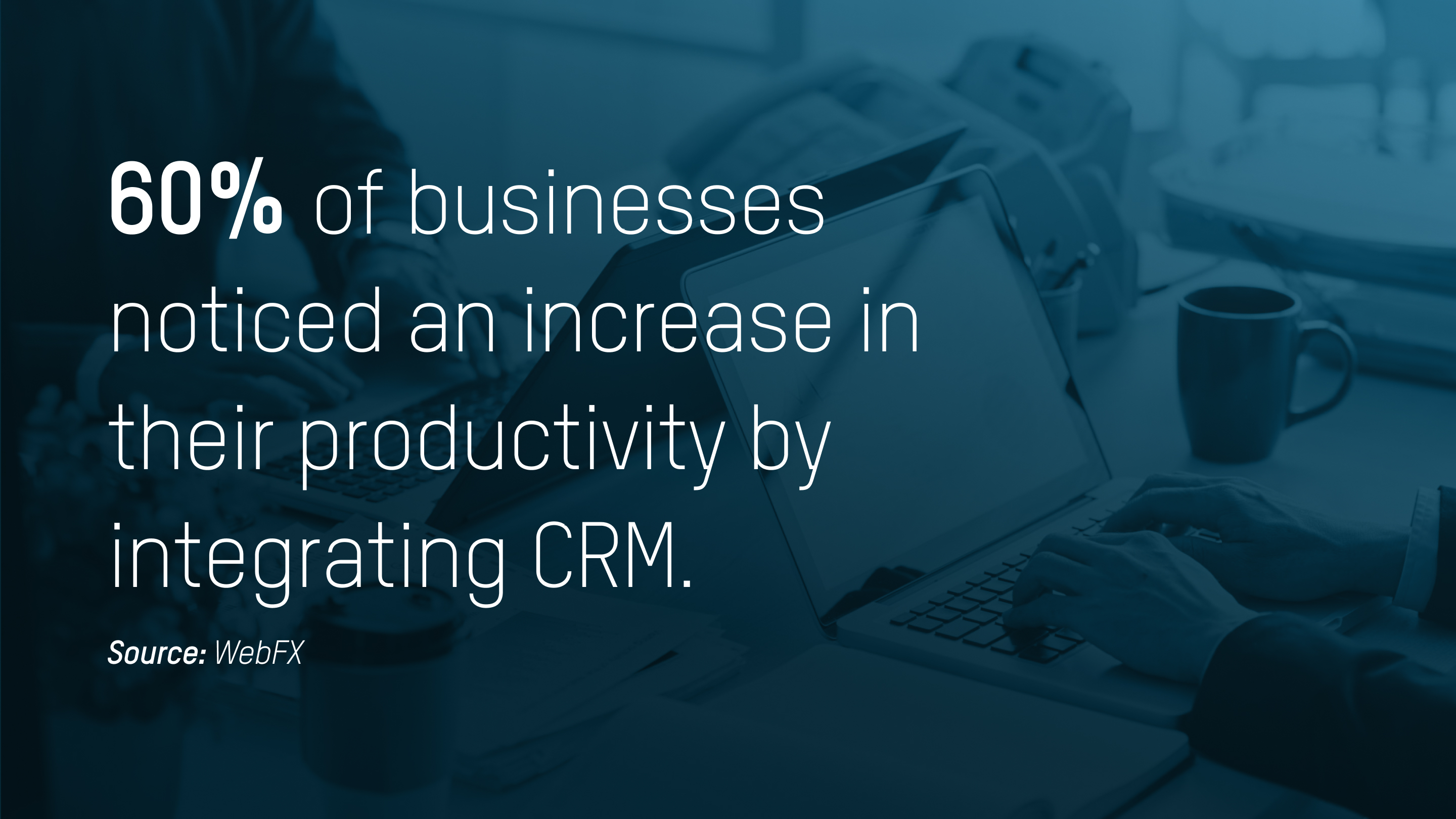 Businesses noticed an increase in their productivity by integrating CRM
