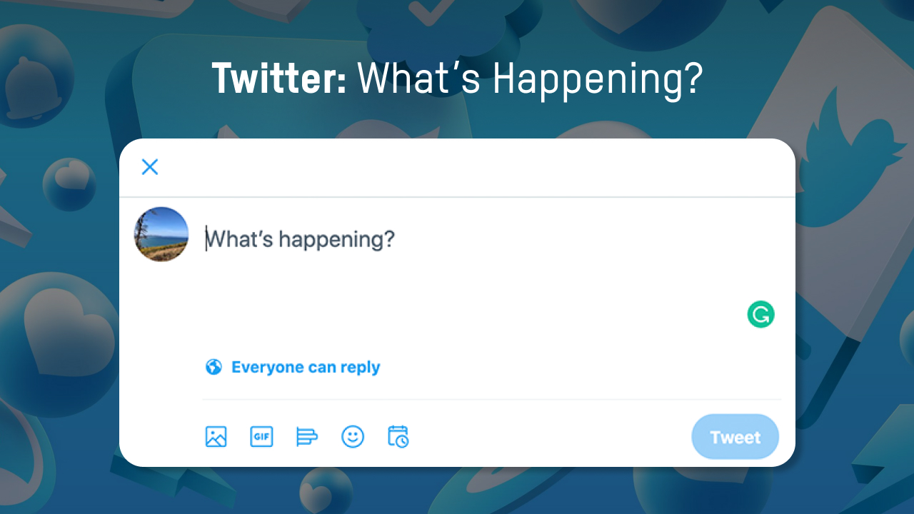 Twitter text: what's happening?