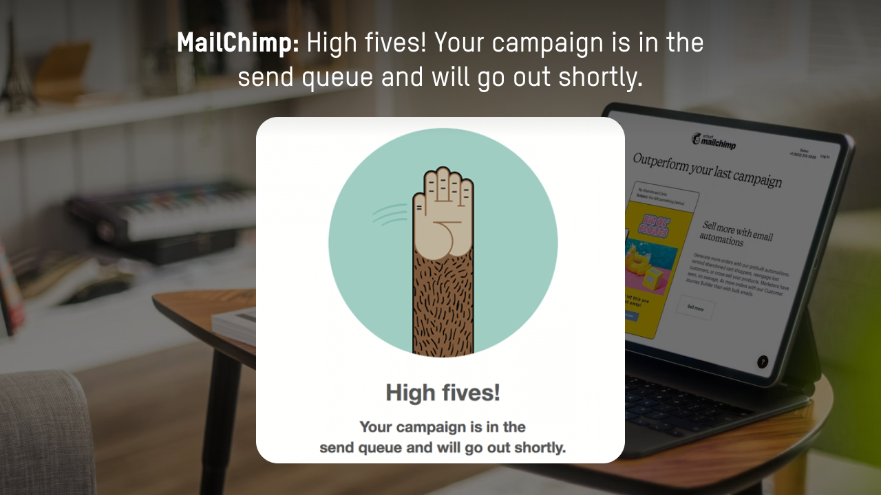 MailChimp high fives