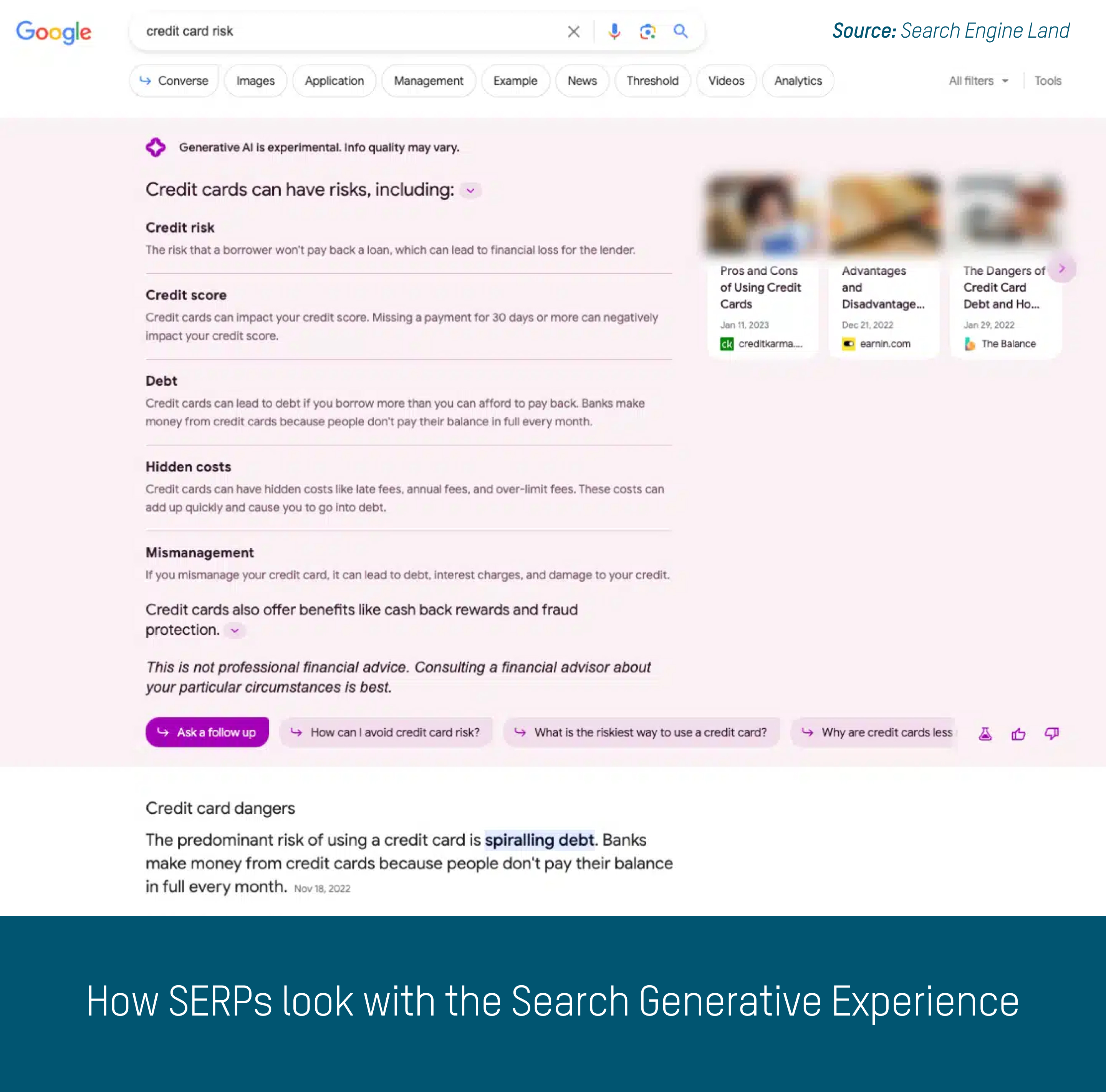 SERPs with the Search Generative Experience
