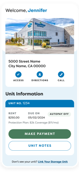 SmartStop location on mobile