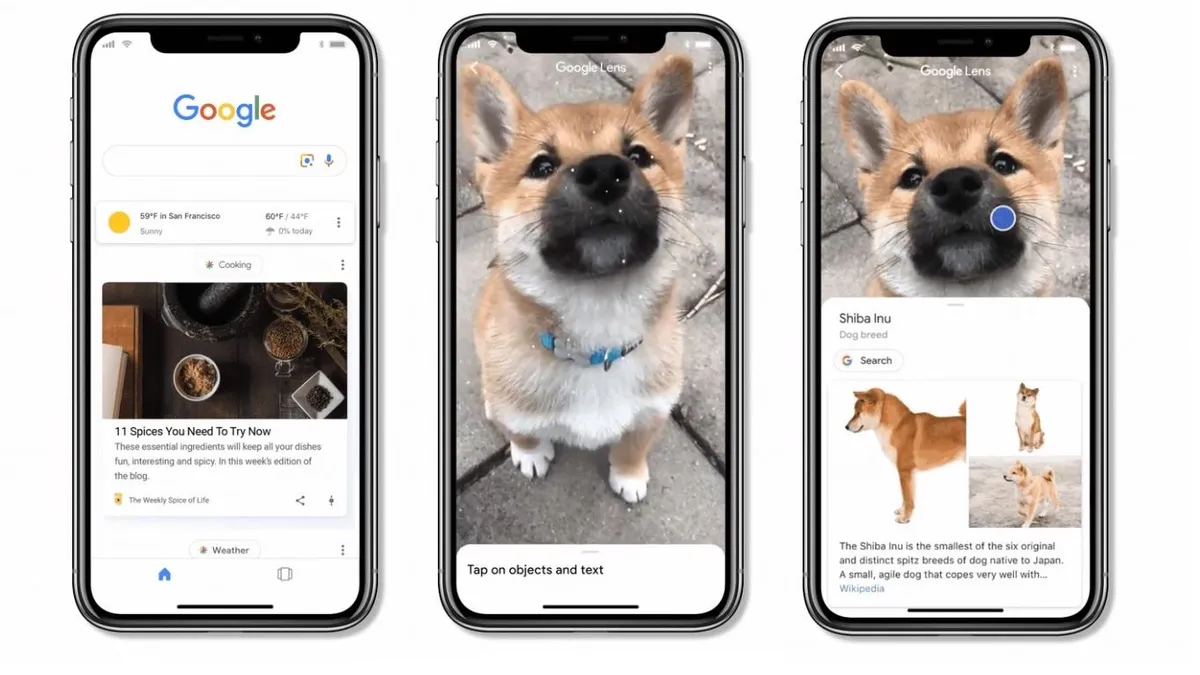 Google to integrate Google Lens to support multiformat searching. (Source: CNet)