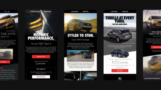 Acura Case Study Various TLX, MDX and RDX Emails