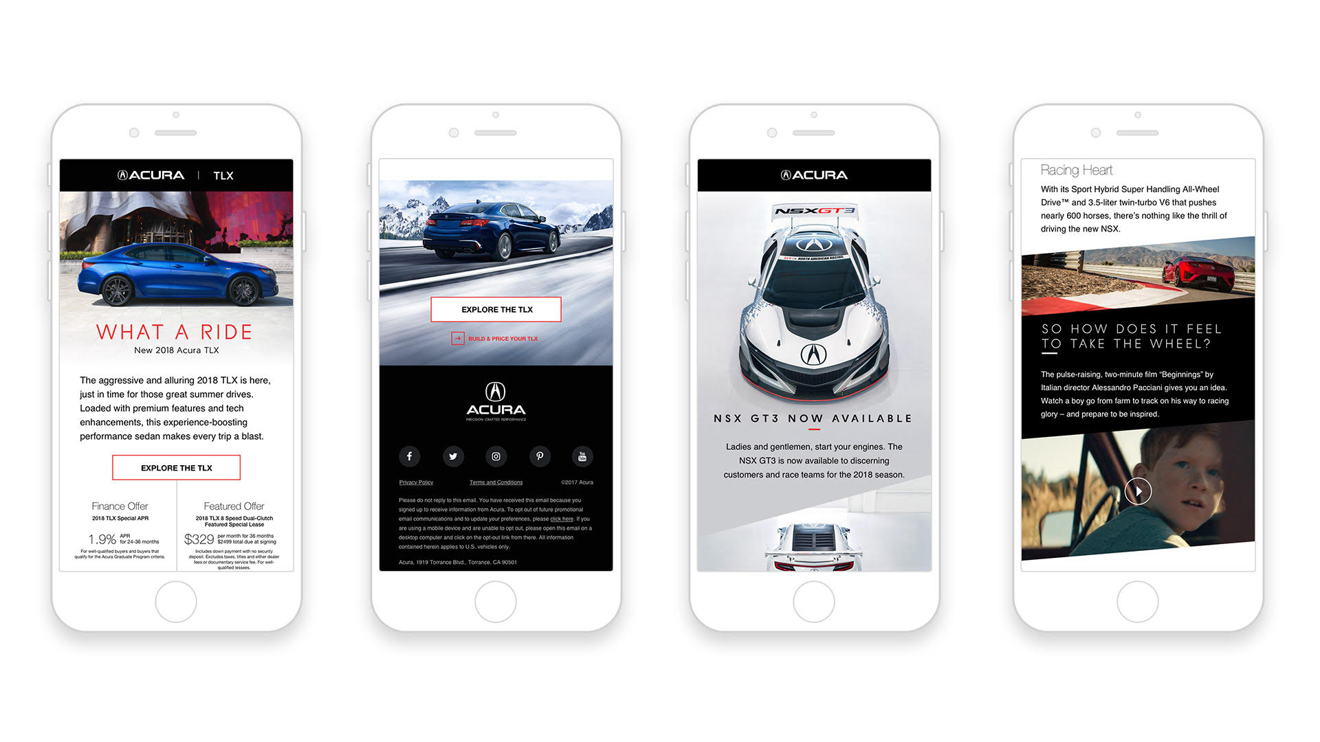 Rhythm designs, tests and optimizes email campaigns for Acura. 