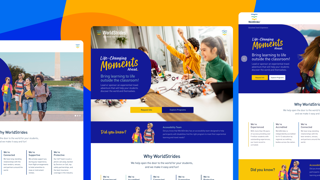 WorldStride Website Screens