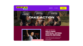 When We All Vote website on tablet